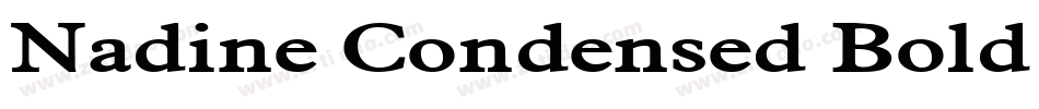Nadine Condensed Bold Italic字体转换